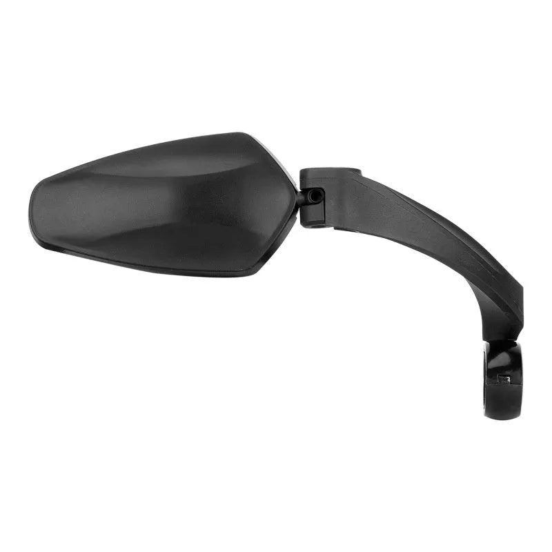 Black rotatable mountain bike rearview mirror made from PMMA acrylic material