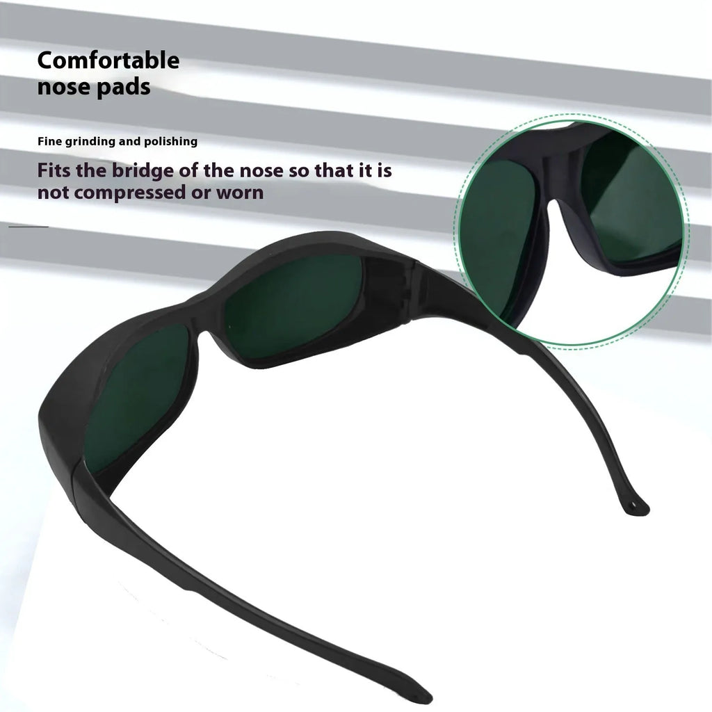 Welding anti-glare safety goggles with laser protection for 200-2000nm wavelengths