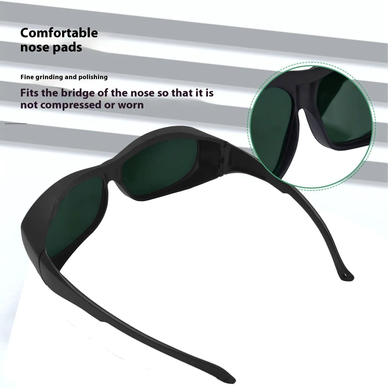 Welding anti-glare safety goggles with laser protection for 200-2000nm wavelengths