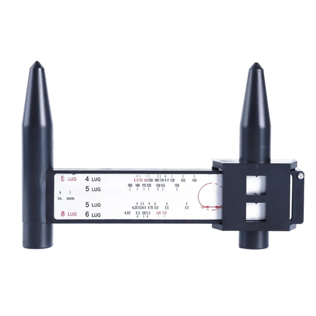 Digital electronic caliper tool for measuring hole distances with plastic body and digital display
