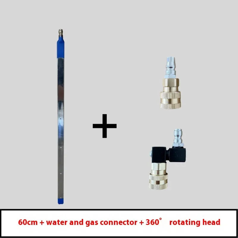 Stainless steel cleaning rod with three nozzles for car water tank and radiator cleaning