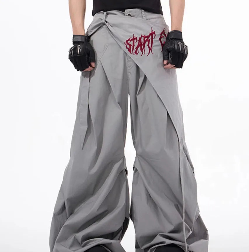 Boys wide-leg summer trousers in Korean style black or grey colour