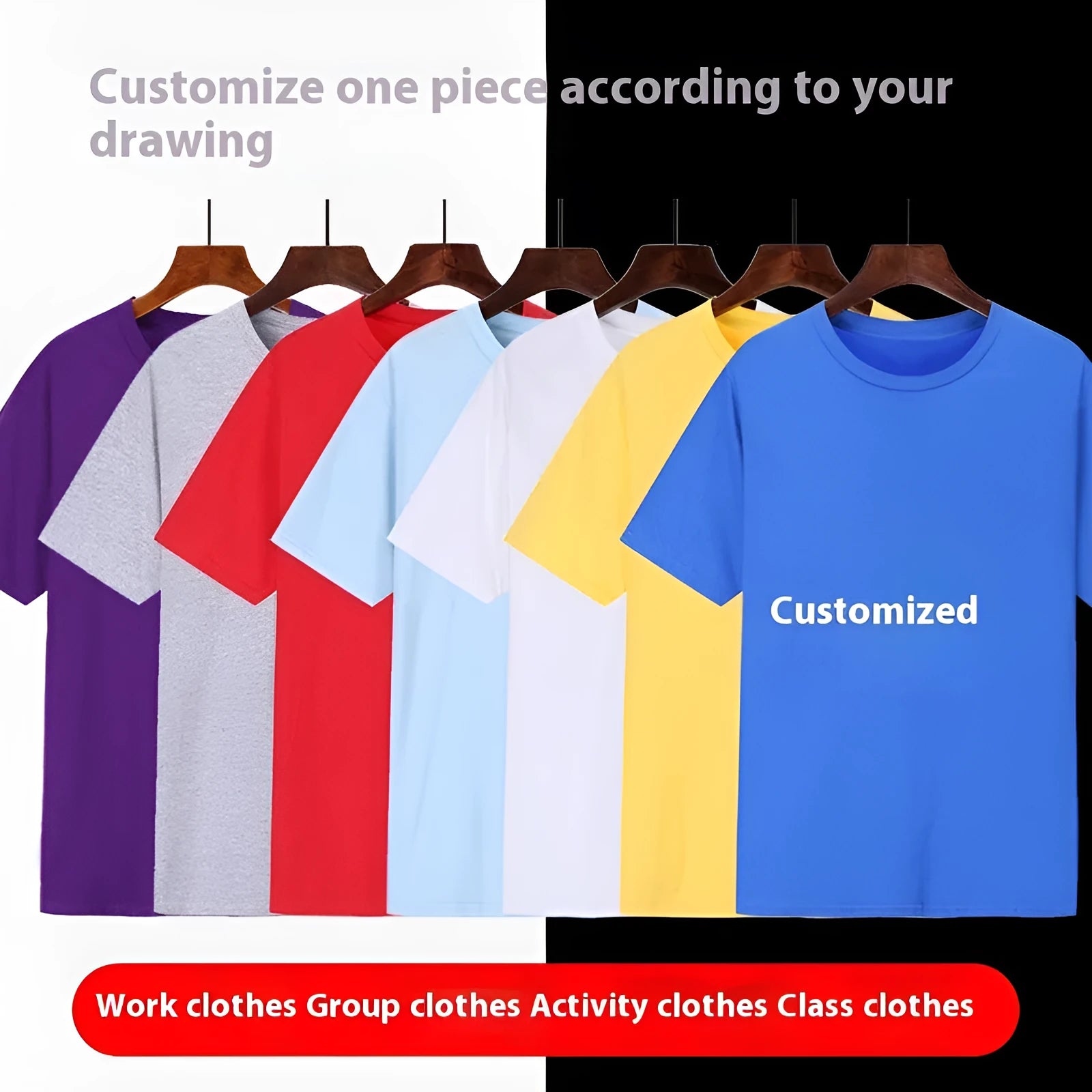 Black cotton T-shirt for men with loose-fitting short sleeves and printed design