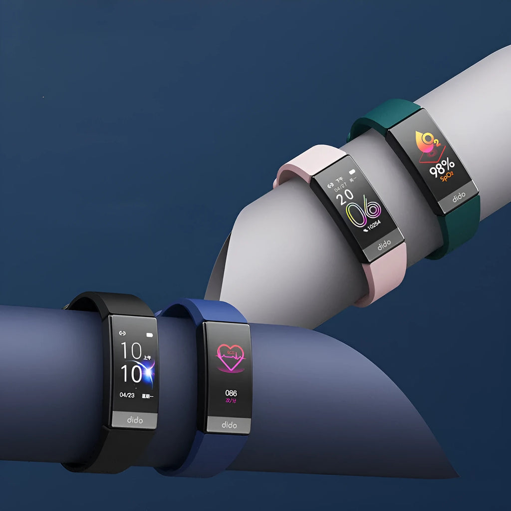 Y6 Black smart bracelet with 1.1-inch screen for blood pressure, ECG, and blood oxygen monitoring on wrist