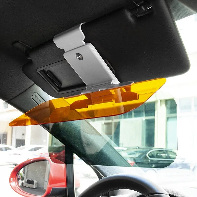 Anti-glare car sun visor with telescopic installation for high beam and sunlight protection