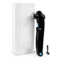 Black folding electric body shaver for whole body hair removal with dry battery power