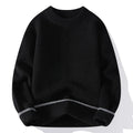 Men's loose fit pullover sweater in polyester blend available in four colours