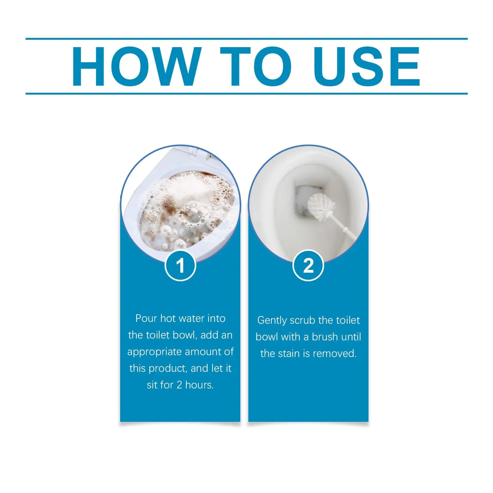 Box of toilet cleaning powder showing four individual 30g sachets, 120g total.