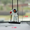 Resin astronaut car pendant in cartoon style with hook for hanging