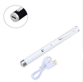 Three 5mw green laser pointer pens in black, camouflage, and white colours