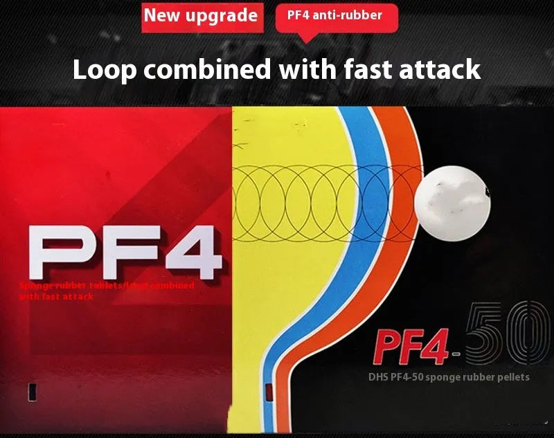 Fast Attack Sticky PF450 table tennis racket with anti-rubber in red or black, thick or medium thick options