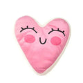 PP material pet tooth cleaning toy in peach heart red colour with textured surface