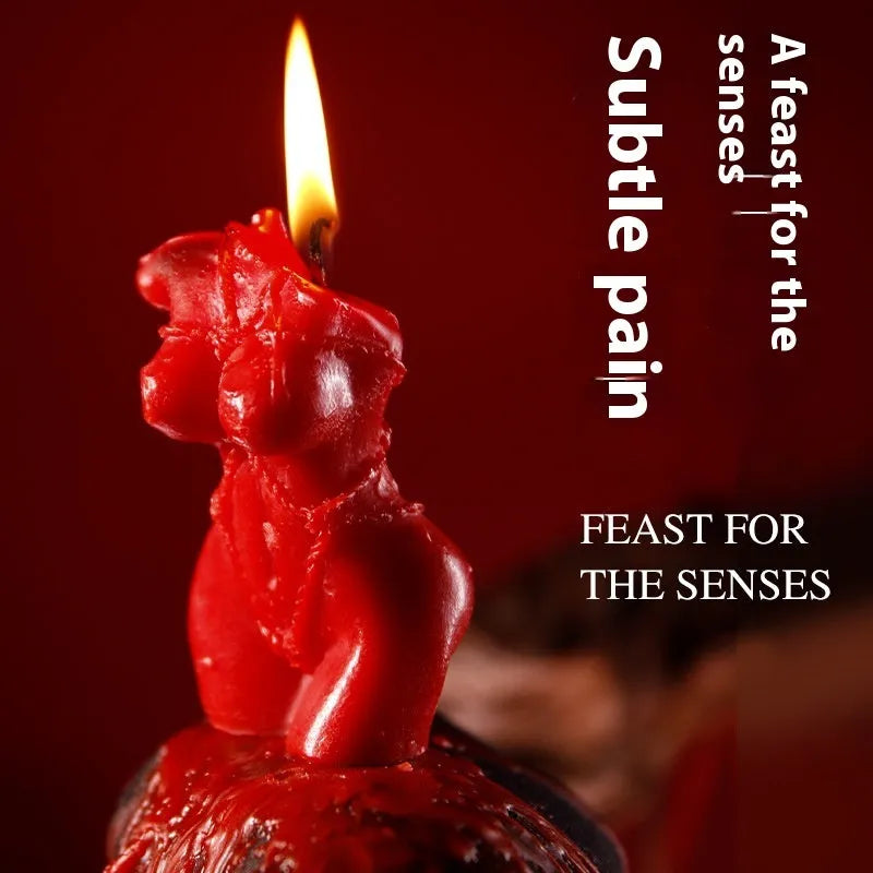 Soy wax low temperature massage candle in red, pink or purple for adult intimate use