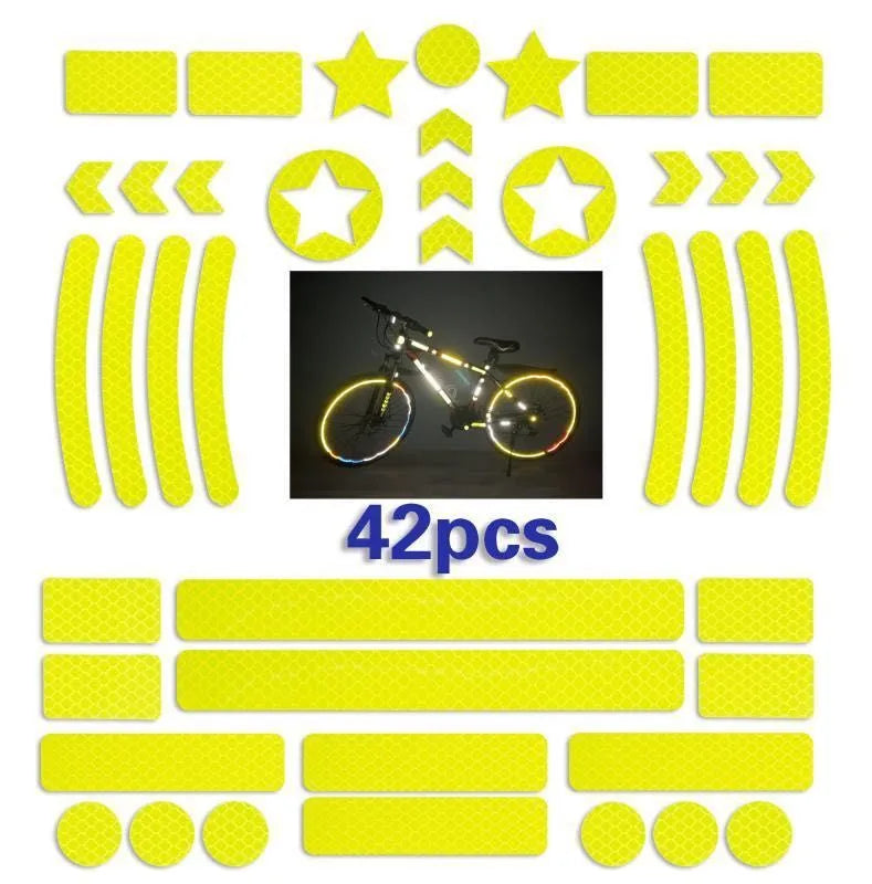 Bicycle reflective safety tape showing geometric grid pattern in multiple colour options