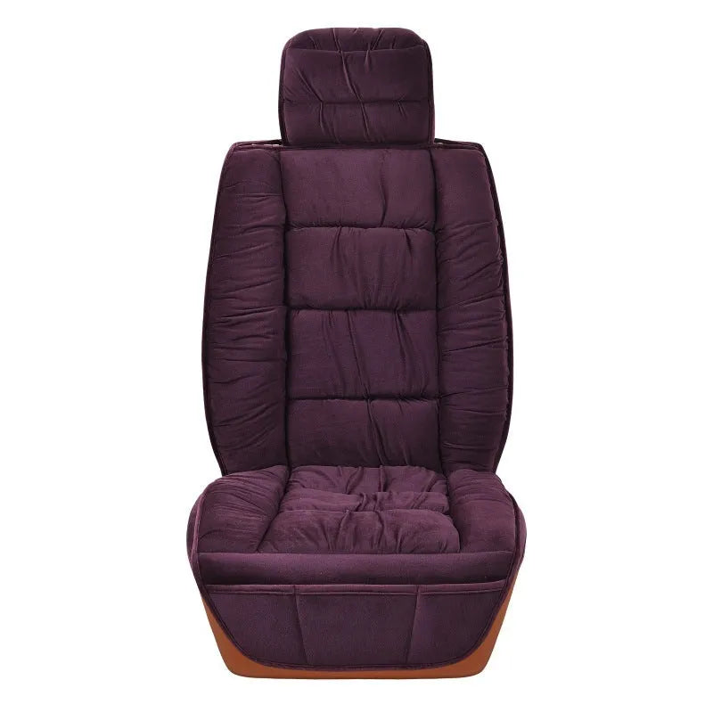 Winter short plush car seat cushion cover in multiple colour options