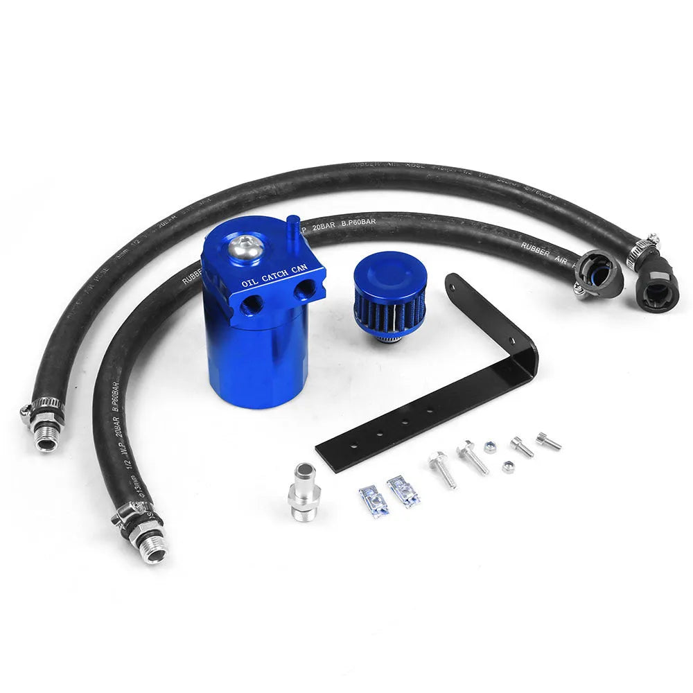 Aluminium alloy oil separator for Ford Expedition vehicles in black, blue, red, and silver colours
