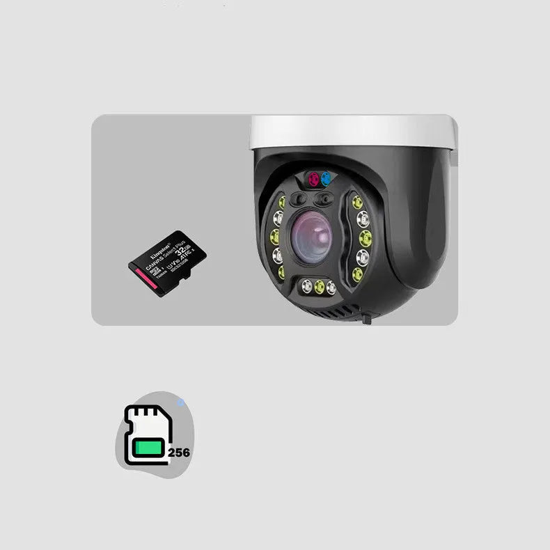 Outdoor dome surveillance camera with 360-degree rotation capability and infrared night vision