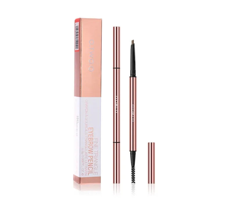 Brow make-up pencil in colour box with six shade options: Auburn, Blonde, Caramel, Dark Brown, Soft Brown, Taupe.