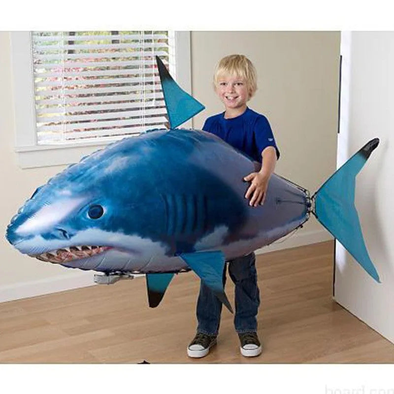 Remote control shark inflatable balloon with helium floating and infrared controller