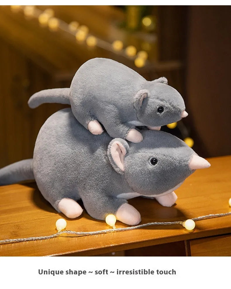 Cartoon mouse plush doll toy in three height variations: 32cm, 50cm and 100cm