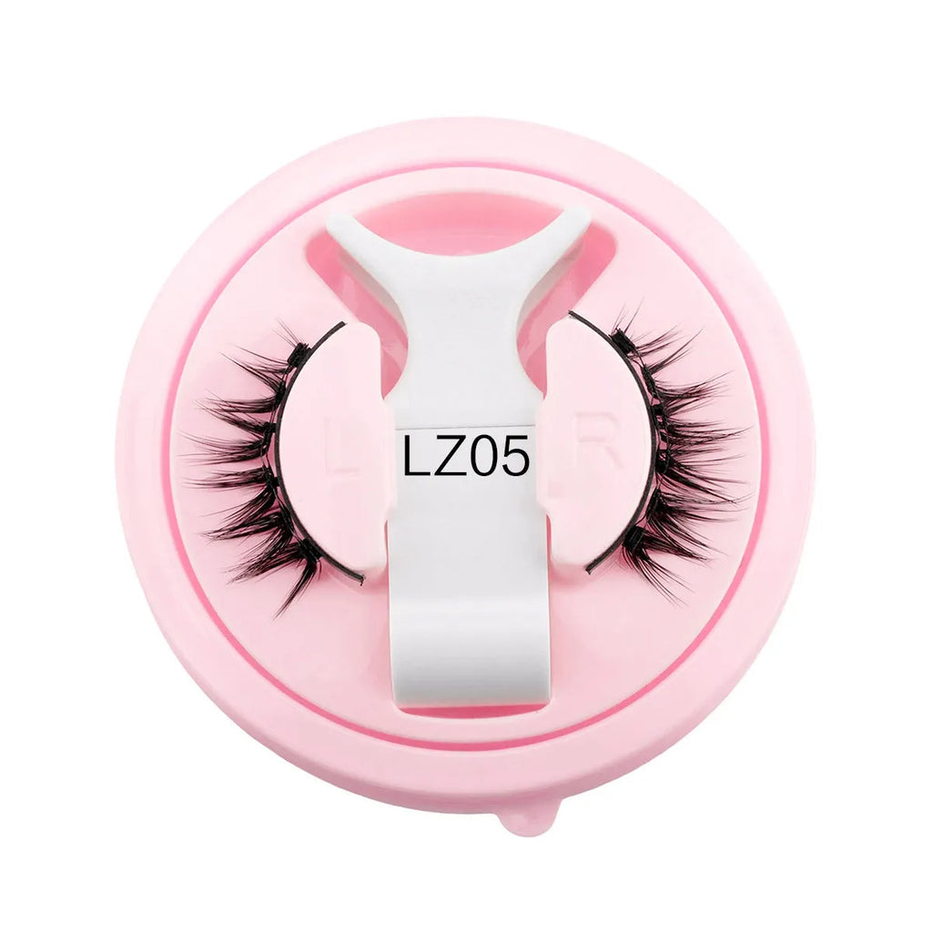 Set of reusable waterproof false eyelashes in natural styles, thickness 0.6mm to 1.1mm.