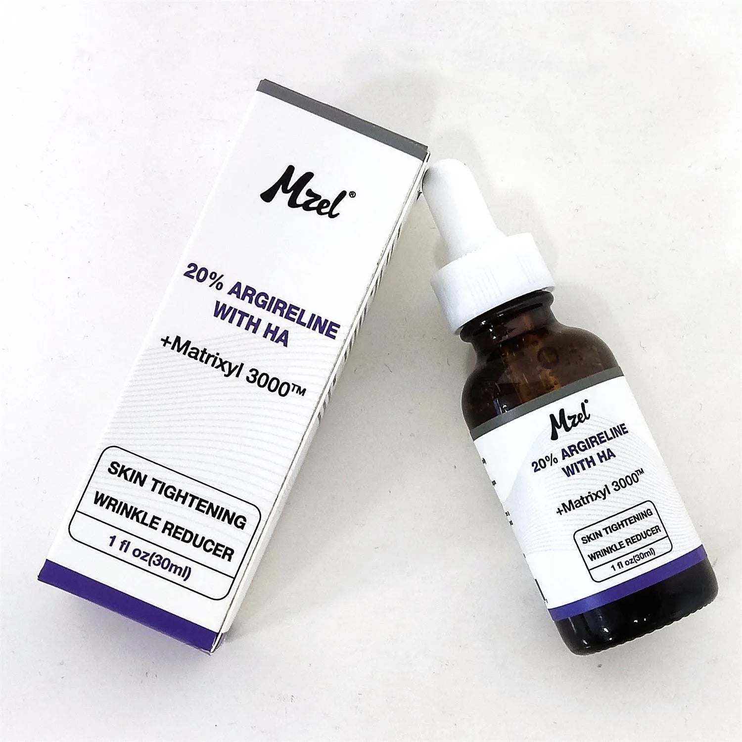 30ml bottle of six-peptide firming and hydrating anti-wrinkle facial serum.