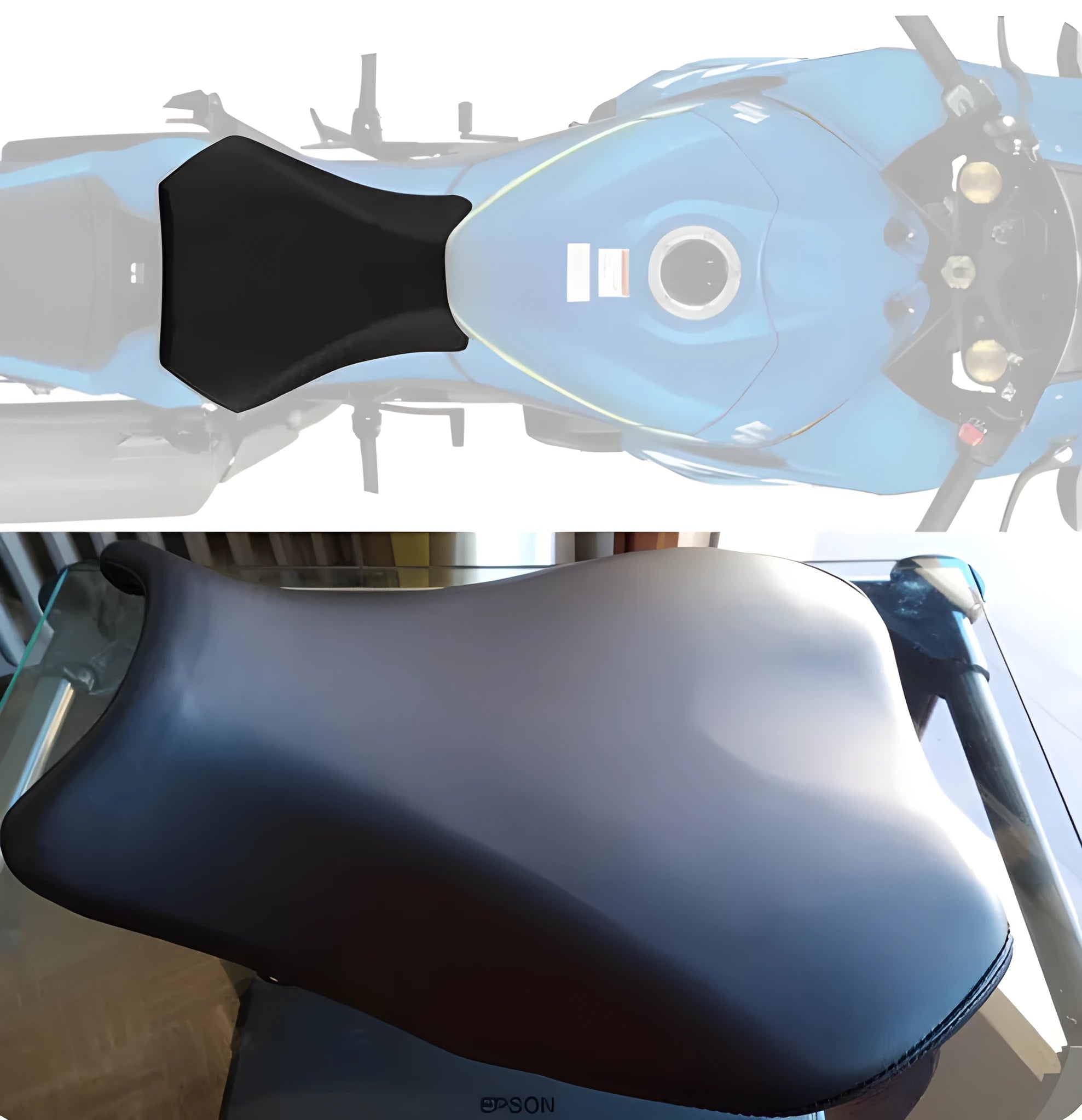 Suzuki GSXR1000 motorcycle seat bag in PU leather with waterproof storage