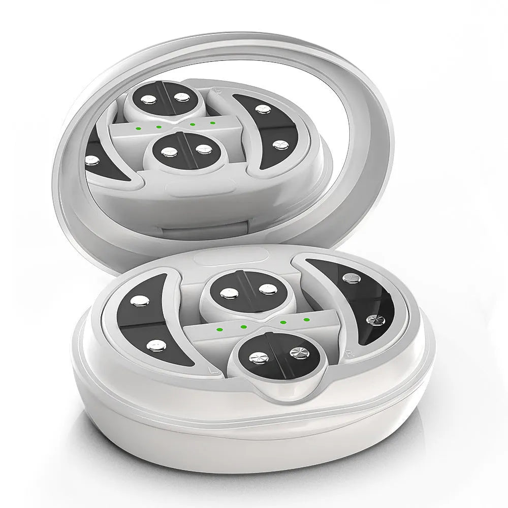 White wireless red light EMS eye and facial massage beautification device