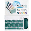 10-inch Bluetooth keyboard and mouse set in multiple colours on a desk