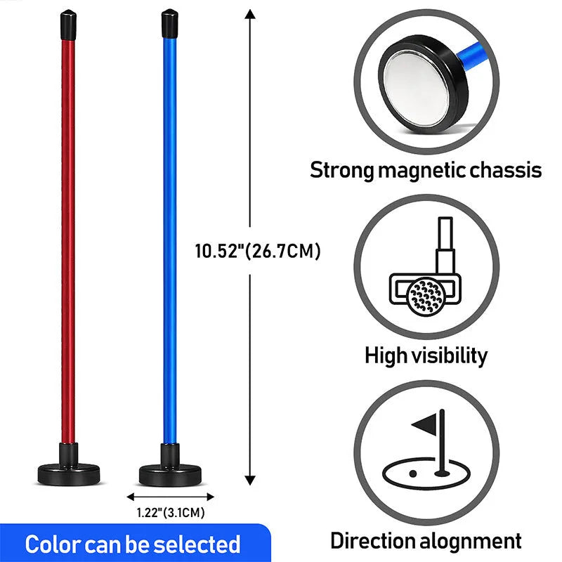 Aluminium alloy magnetic direction golf swing trainer in red or blue colour for baseball bar alignment practice
