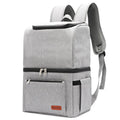 Blue insulated waterproof backpack with double layer cooling compartment and 22-litre capacity