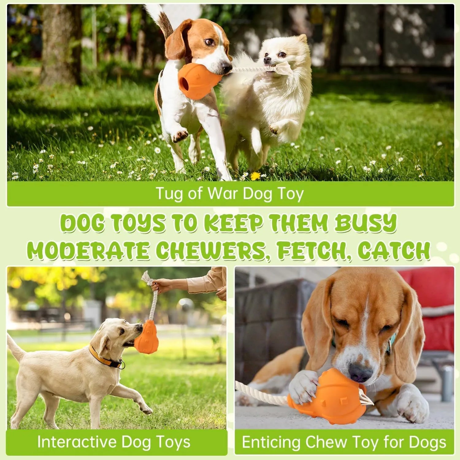 Natural rubber stuffable dog toy with treat dispensing hollow core for small medium breed dogs