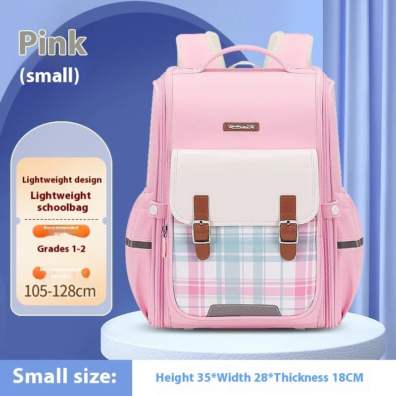 Student schoolbag in Oxford cloth with large capacity and lightweight design for grades 5-6