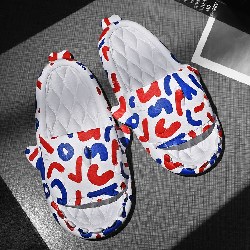 Couple shark design open toe EVA slippers available in multiple colours and sizes 36-45