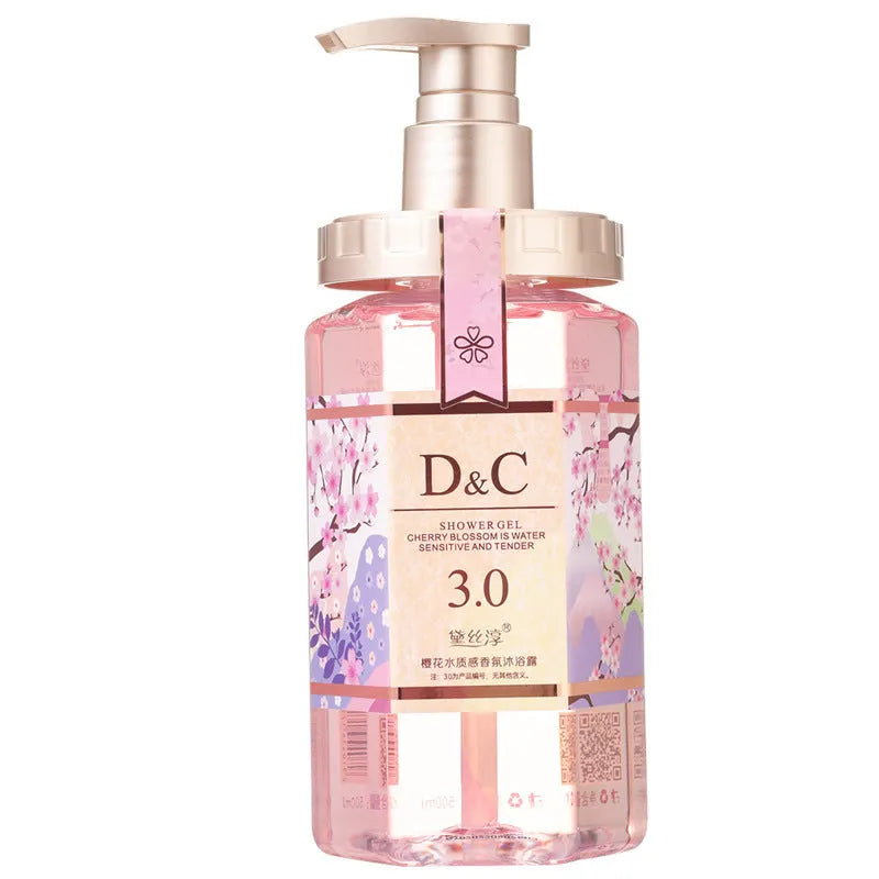 500ml Sakura shampoo bottle for deep cleaning and frizz improvement in Cherry Blossom nursing suite