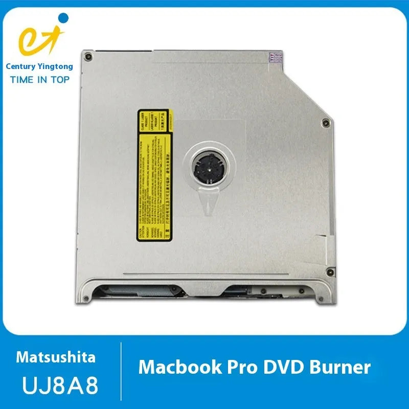 Silver MacBook Pro 13-inch laptop internal optical drive with SATA connector, UJ8A8 specification