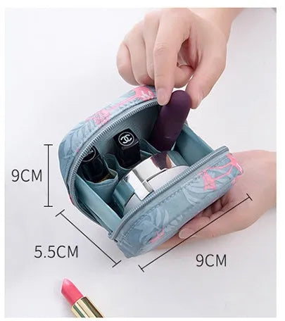 Cloth cube makeup storage organiser in blue, pink, white, and white pink colour options