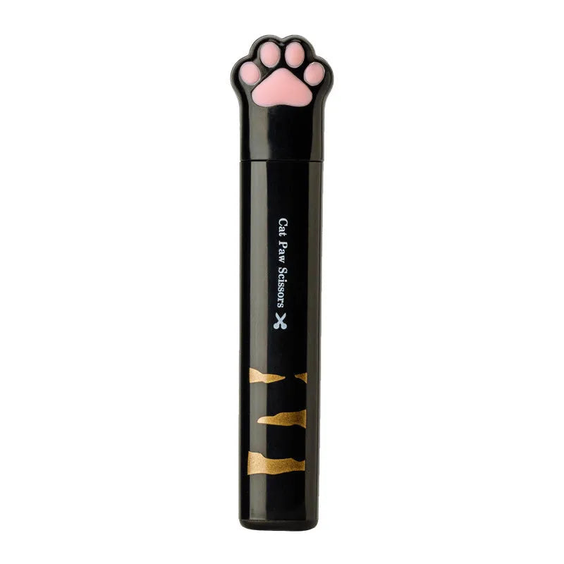 Cat paw folding safety scissors with stainless steel blades in four colour options