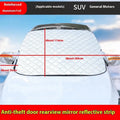 Large luxury SUV winter car cover with aluminium foil material and reflective edge stripes