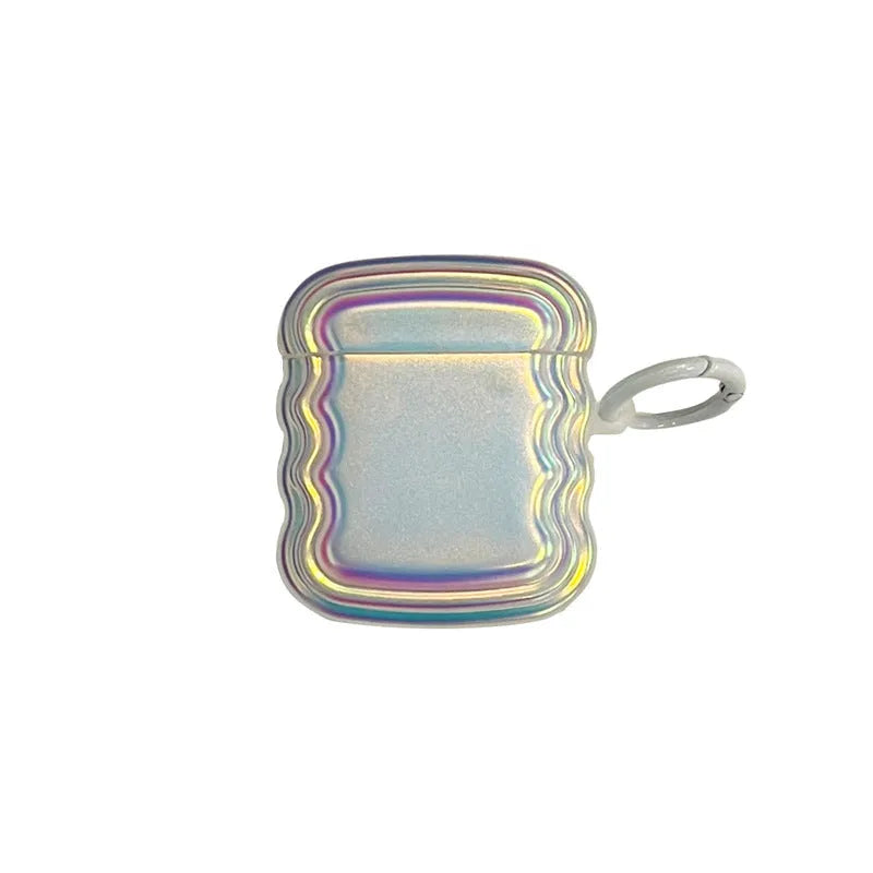 Silicone case with holographic laser colour for AirPods and AirPods Pro charging case