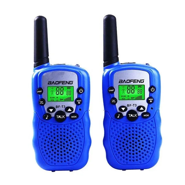 Children's walkie talkie handheld station in various colours with 22-channel capability