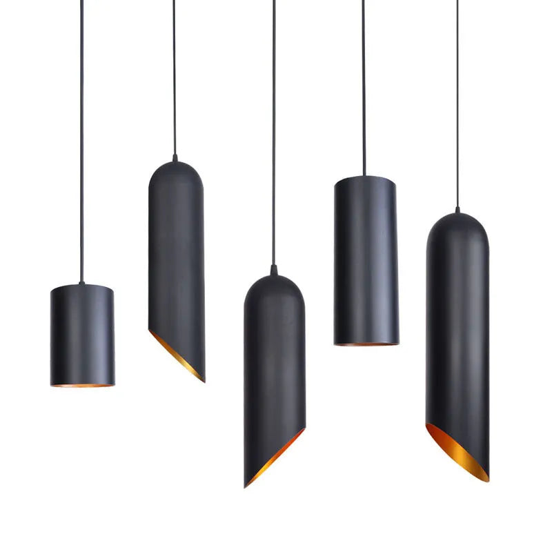 Retro iron art chandelier with matte black D8053 finish for bedroom or living room