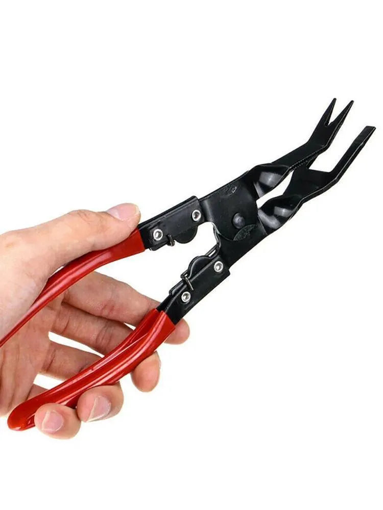 Blue steel car door panel clamp removal pliers tool measuring 235mm in length