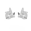 925 sterling silver butterfly ear studs with electroplated gold colour finish