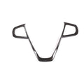 Carbon fibre pattern ABS plastic overlay frame for BMW steering wheel buttons.