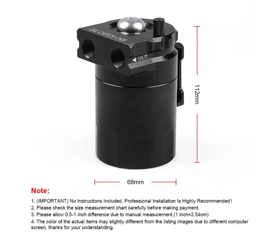 Aluminium alloy oil separator for Ford Expedition vehicles in black, blue, red, and silver colours