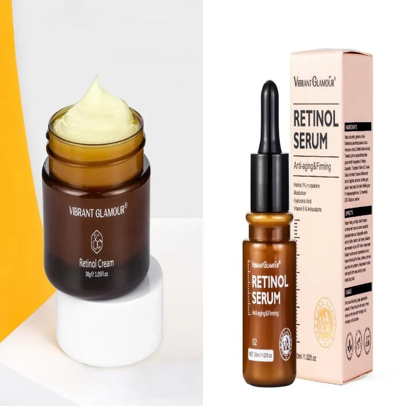30ml retinol facial serum bottle for reducing fine lines and dry skin