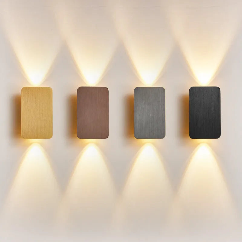 Minimalist Nordic design LED wall lamp in black finish showing clean lines and integrated light source