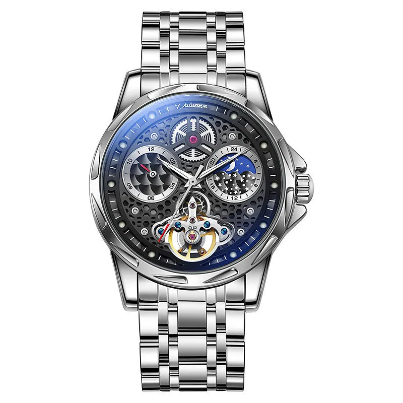 Men's automatic waterproof business watch with luminous hands in multiple colour and strap options