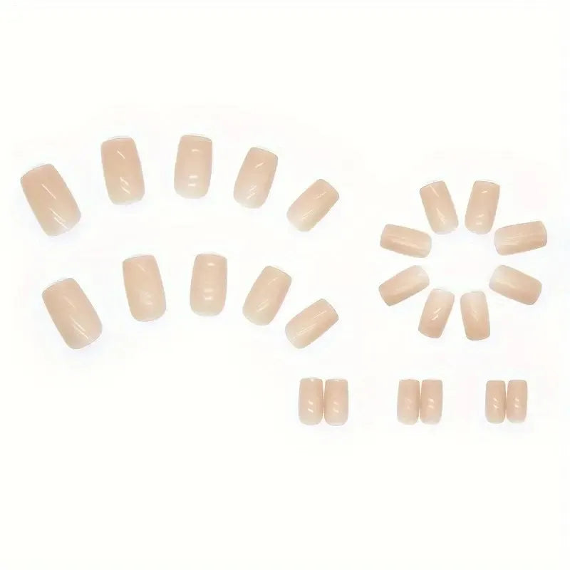 MY119 solid colour nail art set with 24 plastic pieces for complete manicure
